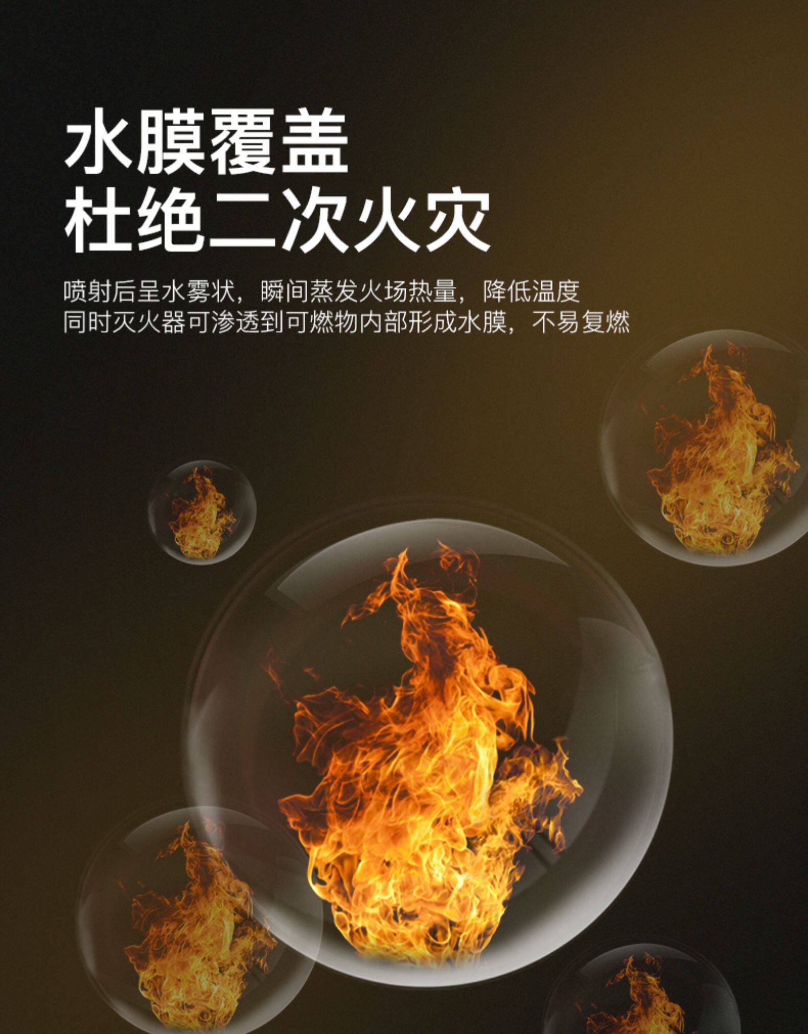 小米众筹爆款 高铁灭火器供应商 镇定车载水基小型灭火器 580ml 图13
