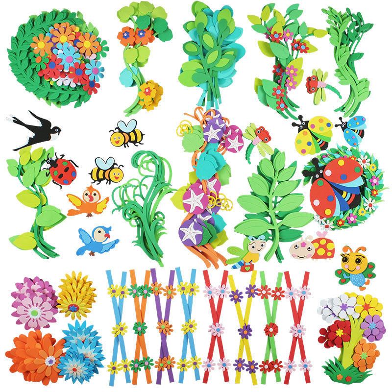 Kindergarten Environment Placement Elementary School Black Board Newspaper Cultural Wall Decoration Wall Appliedon Lace Bar Wicker Foam Branches Border