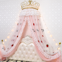 Lace Cozy Ceiling Style Mosquito Net Cute Teenage Girl Princess Bed Folk Juku Crown Bed Girl Bedside Veil
