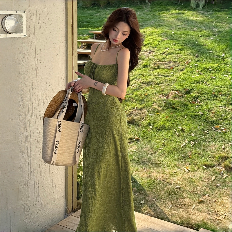 Instunning Wizard of oz Suspender Dress for Women, Spring and Summer Holiday Style, Design with Straps, Slim-Fitting Long Skirt