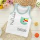 Bông childrens vest đầu cô gái chàng trai mùa hè không tay bông Sidon trắng dưới màu bông xe.