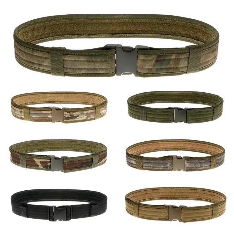 Outdoor camouflage tactical multi-functional two-inch outer belt 5cm wide CS field training hard belt accessory bag buckle