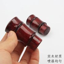 Mounted calligraphy and painting axis head burgundy bamboo antique solid wood calligraphy scroll floor pole plug hand-hanging 2 3 cm