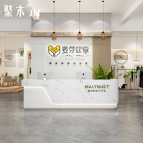  Simple modern beauty salon Imitation marble cashier Clothing store counter Hotel club Company front desk Reception desk
