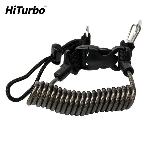 HiTurbo diving anti-lost rope camera hook spring rope SLR hanging buckle lost rope stainless steel wire ເຊືອກຄວາມປອດໄພ