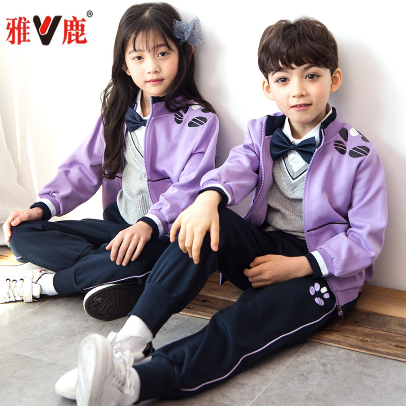 Kindergarten garden uniforms spring and autumn clothes primary school uniforms class uniforms children's school uniforms class uniforms sportswear three-piece set 7