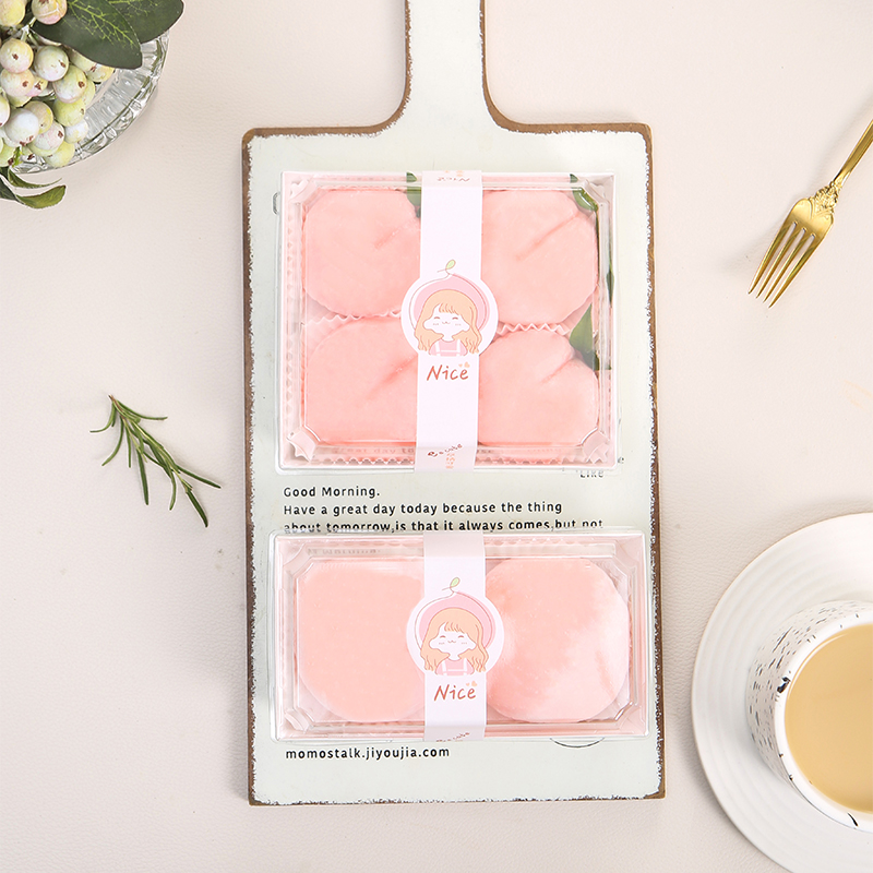 Butt peach peach Dafu Xuemei Niang packaging box white egg yolk crisp packaging box meat floss baby puff pastry box