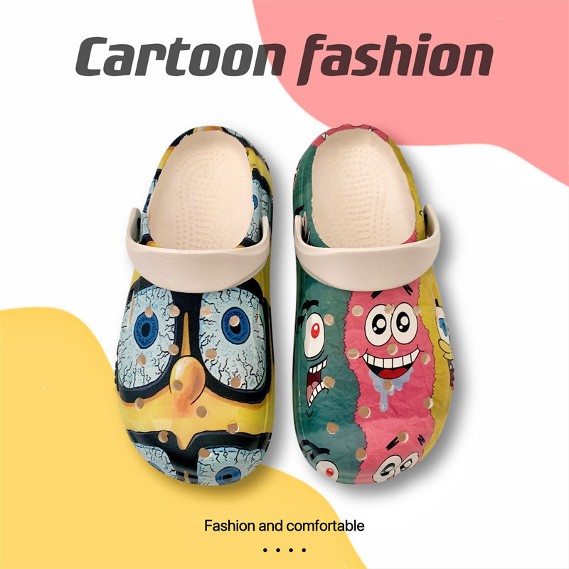Designer Clogs for Men, Summer Outdoor Wear, Cartoon Trendy Home Slippers, Couple's Clogs, Closed-Toe Beach Sandals, Student Slippers Designer Clogs for Men, Summer Outdoor Wear, Cartoon Trendy Home Slippers, Couple's Clogs, Closed-Toe Beach Sandals, Student Slippers