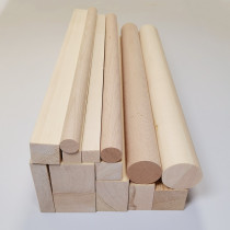 Customized solid wood sylvestris pine and beech decorative wooden squares and slats with special shapes can be processed according to the drawings and supplied directly from the factory.