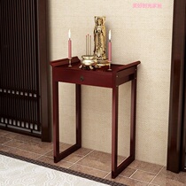  God table for table Buddha table Household table Modern simple solid wood incense case Chinese-style shrine living room God of wealth worship table
