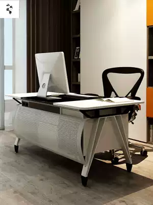 Boss desk Single large desk Supervisor desk Tempered glass computer desk Manager desk Simple modern desk