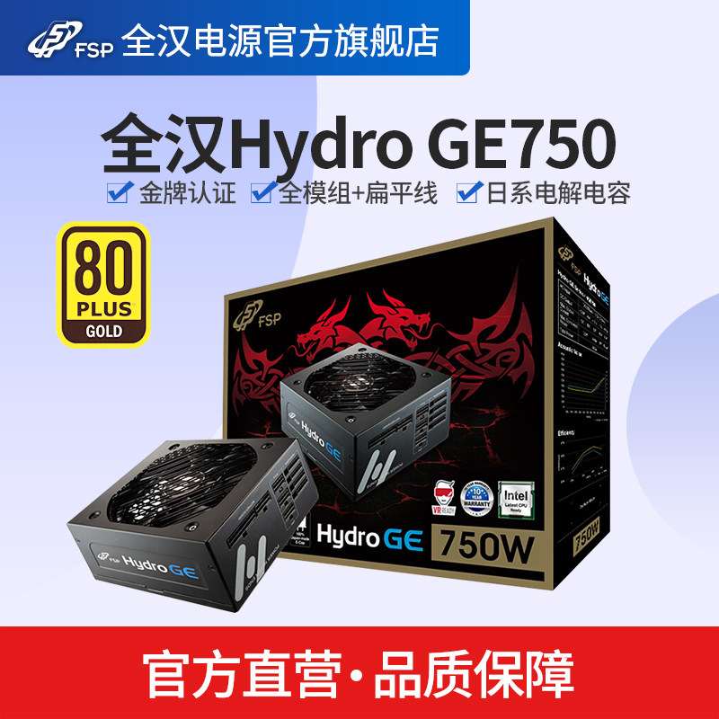 FSP Hydro GE750 Rated 750W Gold medal full module power supply Desktop computer mainframe box water-cooled computer power supply