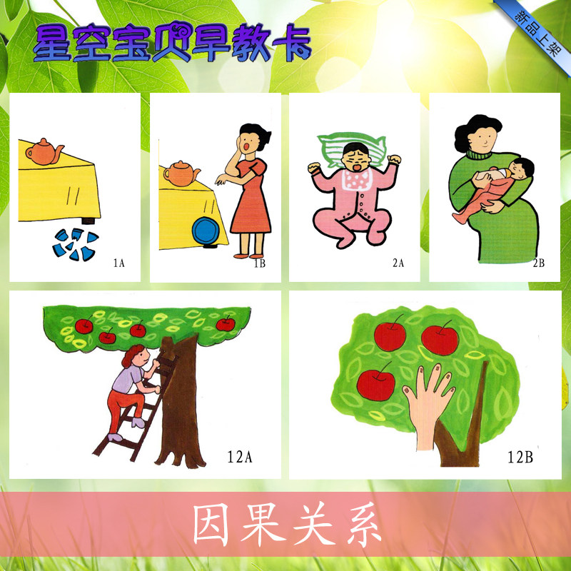 Causal Relationship Cards ABA Early Childhood Language Training Autism Autism Developmental delay Cognitive plasticization