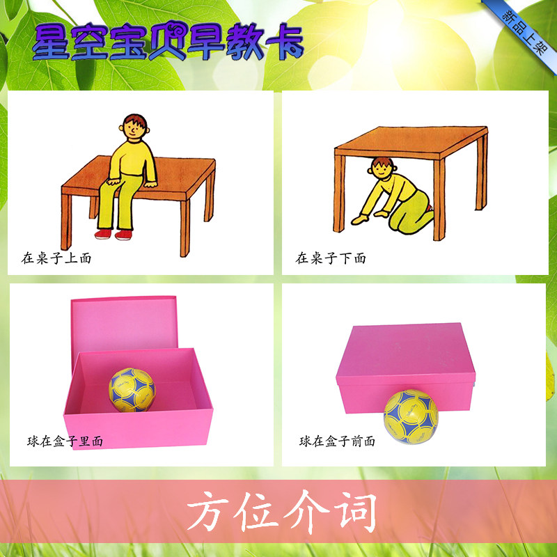 Orientation prepositions Up and down Left and right before and after Inside and outside Cognitive cards Autism autism language logic training teaching aids