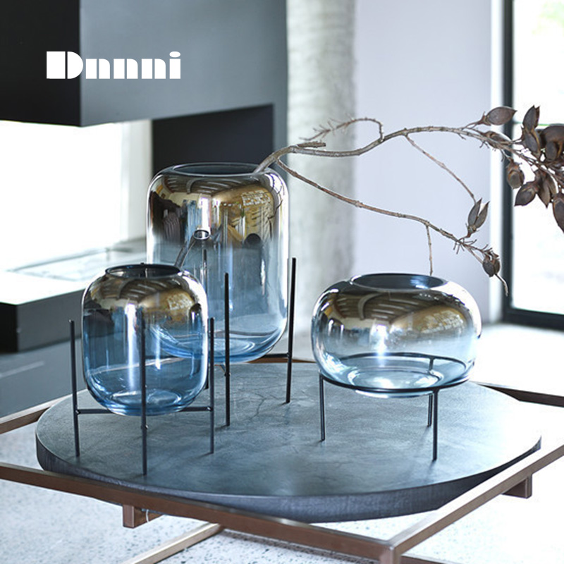 Dnnni Asymptotic Light Extravagant Glass Vase Florator Nordic Wind Minimalist Home Living Room Genguan Hotel Ornament Swing