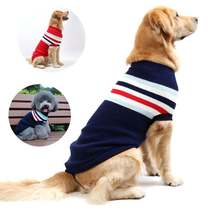 Stripe Big Dog Swer Winter Warm P Clothes for Small La