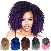 3pcs Bulk Hair 8inch Mali Bob Afro Twist Kinky Curly Braids