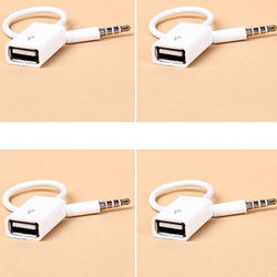 자동차 MP3 어댑터 케이블 USB 여성 ~ 3.5mm USB 디스크 12V 자동차 CD 머신 보조 자동차에 연결