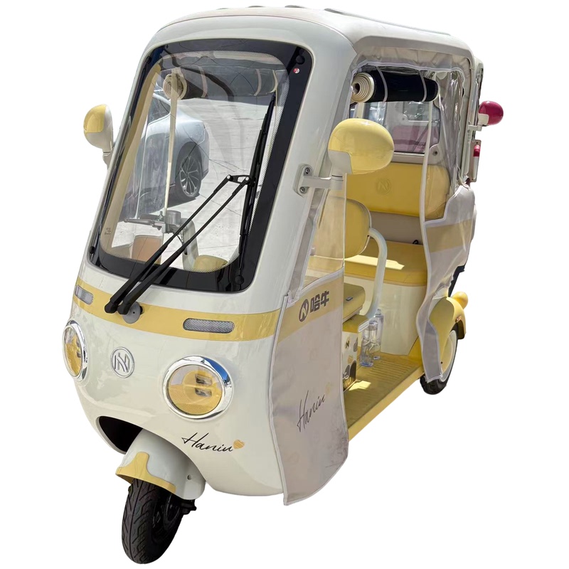 【Full Vehicle Shipment】Haniu Xingcheng New National Standard Half-Cabin Double-Row Electric Tricycle Electric Vehicle