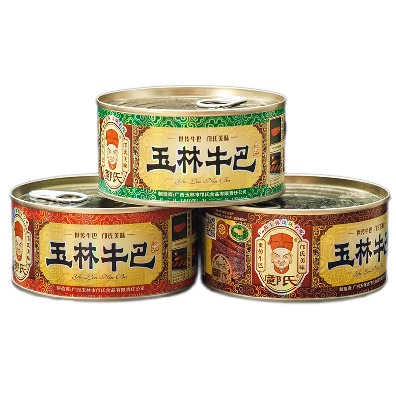 邝氏玉林牛巴170g罐头 广西特产带汁牛肉干肉脯茶点佐餐零食包邮
