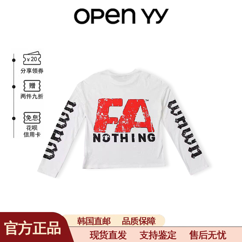 In Stock~ Korean Open Yy Kim Jennie Same Style Lettered Loose Semi-Sheer Long-Sleeve T-Shirt Base Shirt