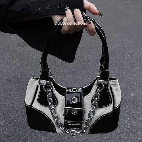 Сумка подмышку, дизайнерская цепь, ретро сумка через плечо, тренд сезона