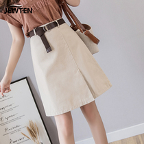 Summer thin section small man high waist a-line skirt womens 2021 new summer hip short skirt skirt