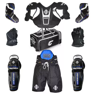 TACKLA children's ice hockey protector six-piece set of roller skating full set of equipment chest elbow guard leg protector adult set