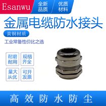 M24X1 5 metal waterproof connector PG19 Stainless steel cable lock Brass nickel-plated 24mm Glan head