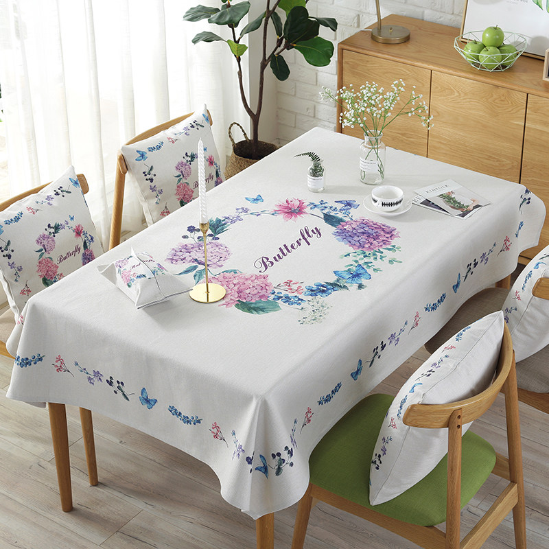 ins Nordic tablecloth Waterproof, anti-scalding, oil-proof, leave-in pvc plastic household dining table, coffee table, rectangular net red tablecloth