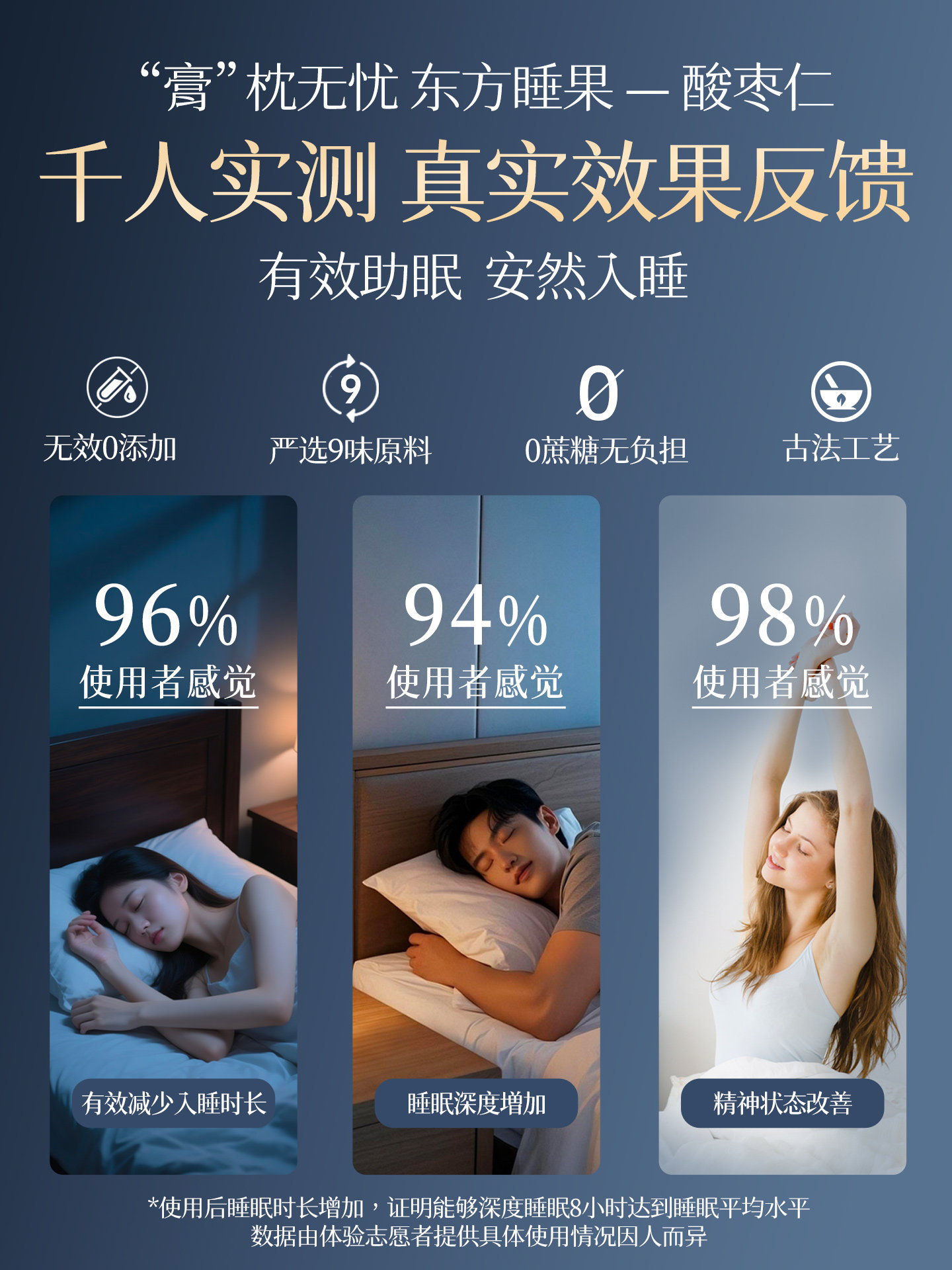 [Gold Award for Intangible Cultural Heritage] Jujube Seed Sleeping Ointment with American Ginseng, Lily, and Poria for Sleep Aid, Sugar-Free Authentic Herbal Tea