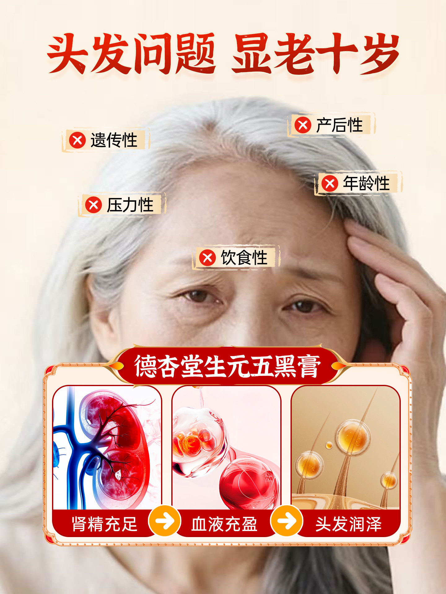 [Gold Award for Intangible Cultural Heritage] Shouwu Huangjing Five Black Paste Mulberry Paste Black Goji Berry Hair Nourishing Tea Health Paste Official official store