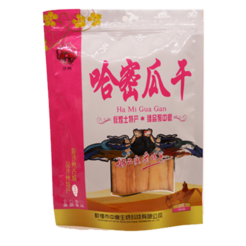 Gansu Dunhuang specialty Zhongdingshazhou brand dried cantaloupe dried honeydew melon 300g bag of Guazhou specialty dried melon strips