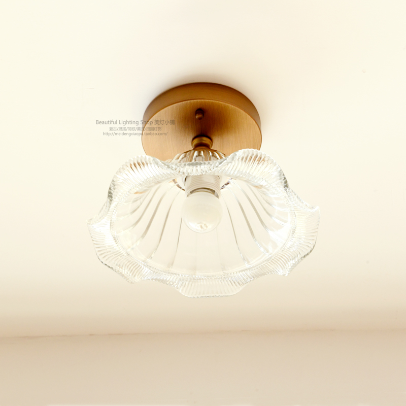 Beauty Lamp Set Retro Golden Ceiling Lights Nordic Ins Wind American Balcony Lights into the doors of the family Hall Xuanguan