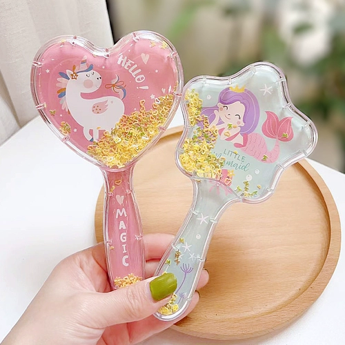 Детский мультяшный кушон, милый массажер, антистатическая электрическая безвредная челка, подушка безопасности, расческа, не повреждает волосы