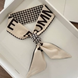 Повязка на голову, ретро резинка для волос, брендовый аксессуар для волос, шейный платок с бантиком, французский стиль