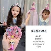 Колье в виде шляпы на день рождения Эльзы, комплект из 5 розовых предметов, розовый