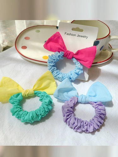 Детская резинка для волос, милый аксессуар для волос с бантиком, заколка для волос