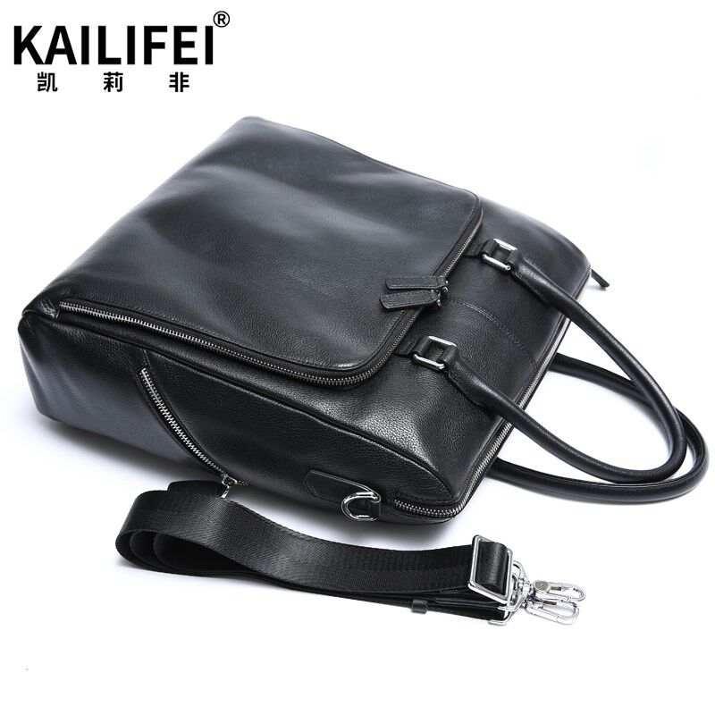 Men's bag leather leather briefcase for leisure men's bag head bull leather bag bag