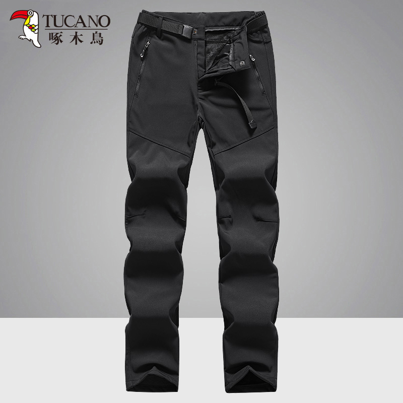 Woodpecker Rind Pant Trousers Male gvet Thickened Waterproof Windproof Mountaineering Pants Warm Pants Woman Winter Sashimi Pants