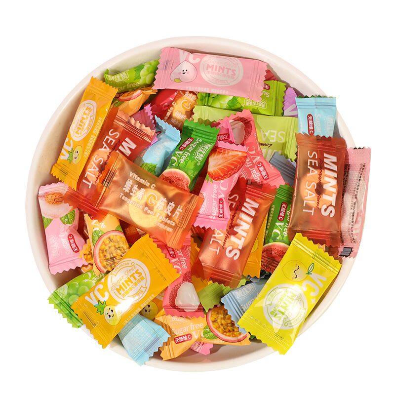 赞佳赞薄荷糖混合软糖多种糖果零食批发水果味喜糖单独小包装年货