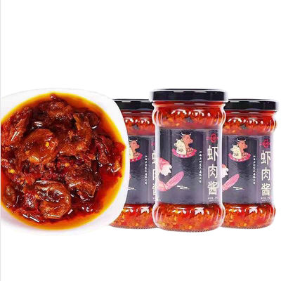 石钟东坡虾肉酱基围虾牛肉猪肉酱拌饭拌面酱香辣爽口开盖即食