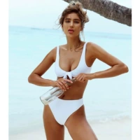 Bikini áo tắm tam giác gợi cảm nữ ngực nhỏ ba điểm thu thập mới bikinii thắt nút áo tắm Bikini Quyến Rũ Gợi Cảm 