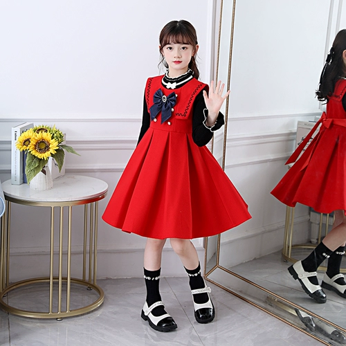 Зимний шерстяной костюм принцессы, наряд маленькой принцессы, детская юбка, пуховик, демисезонное платье, новая коллекция, в западном стиле