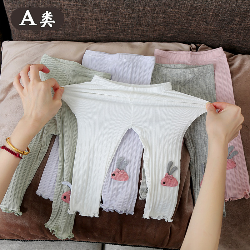 Girls seven - minute pants summer thin children breathable pants outside wearing pure cotton cartoon girls underwear children 7 points