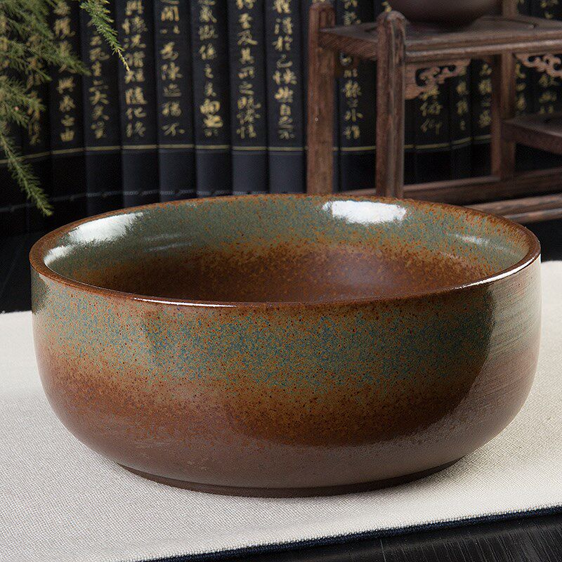 Tea-washed ceramic Home Large number 8 inch Firewood Burning Teacup Tea Cups Water Teacup Bowl Water Spittoon Tea Washing Zen-style