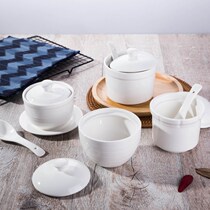 Ceramic abalone sea cucumber Bowl Cup hotel restaurant steamed gu water steamed cup steamed egg household dessert stew pot soup cup