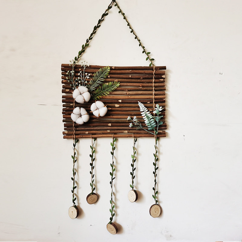 The meter box covers the decorations, branches, hangings, decorations, classroom creative walls, Mori hemp rope, hemp rope decorative walls
