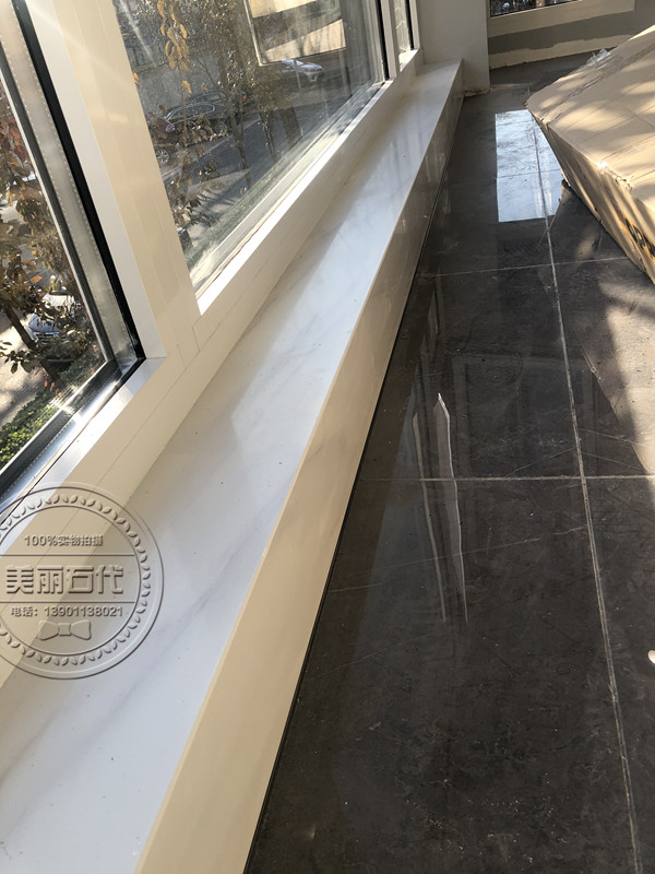 Artificial marble landing window sill artificial stone window countertop balcony window L-shaped table face floating window