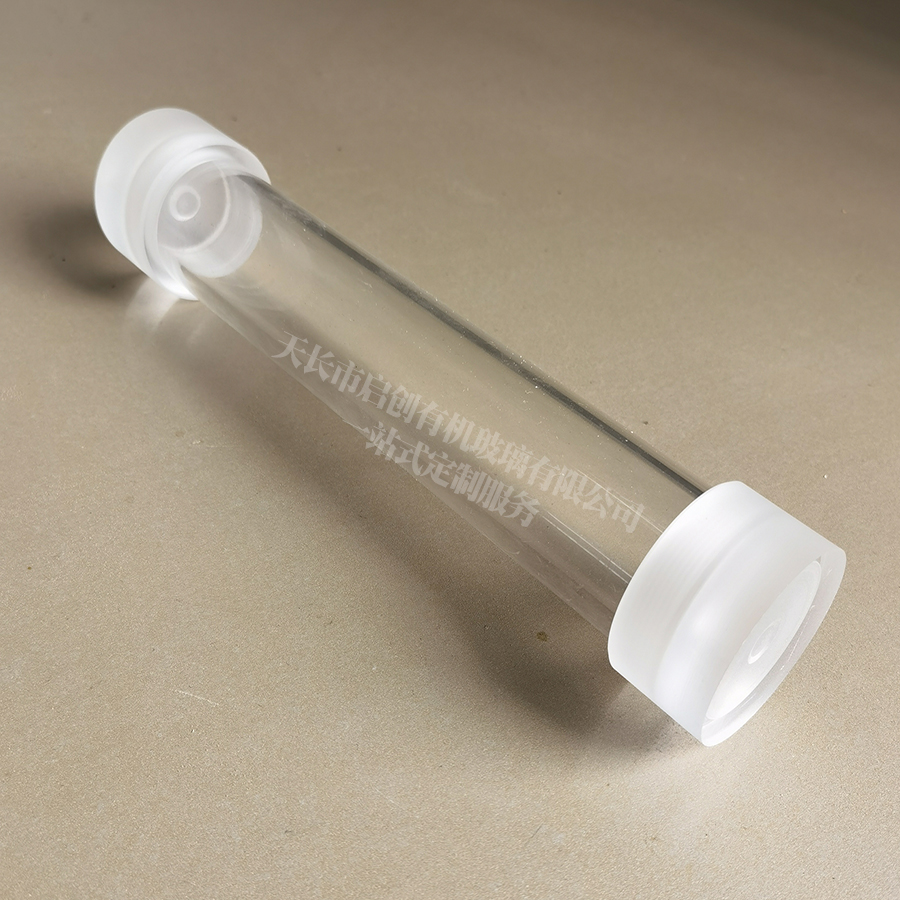 High-transparency plexiglass acrylic tube drying dehydration tube gas mixing purification tube tapping thread tube back seal